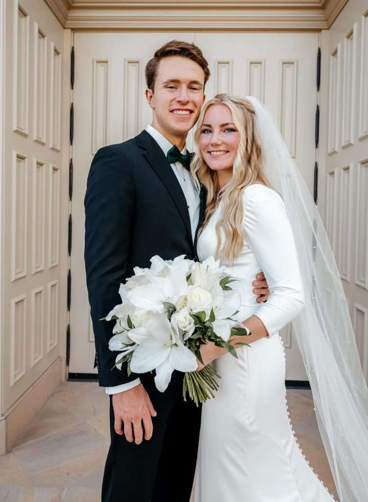 Wedding couple at Provo City Center