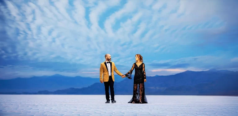 Bonneville Salt Flats Utah bridal session
