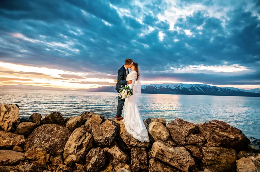 utah lake bridal session