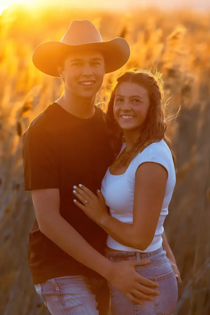 sunset engagment session in salt lake city utah