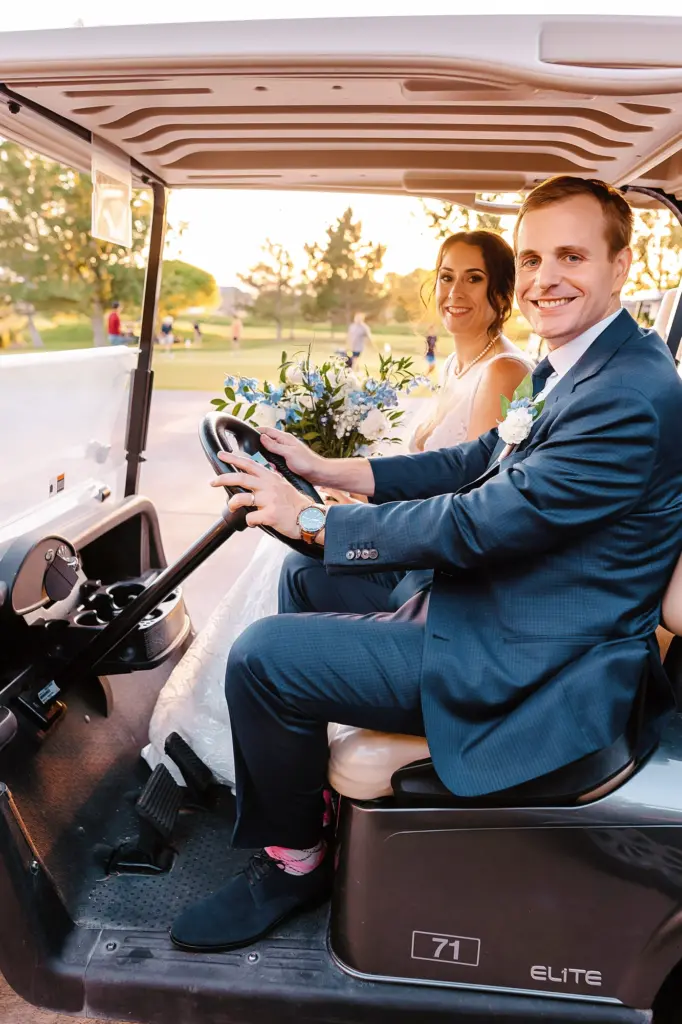Couple in golf car - Sleepy Ridge golf resort